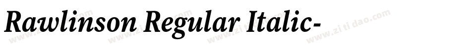 Rawlinson Regular Italic字体转换